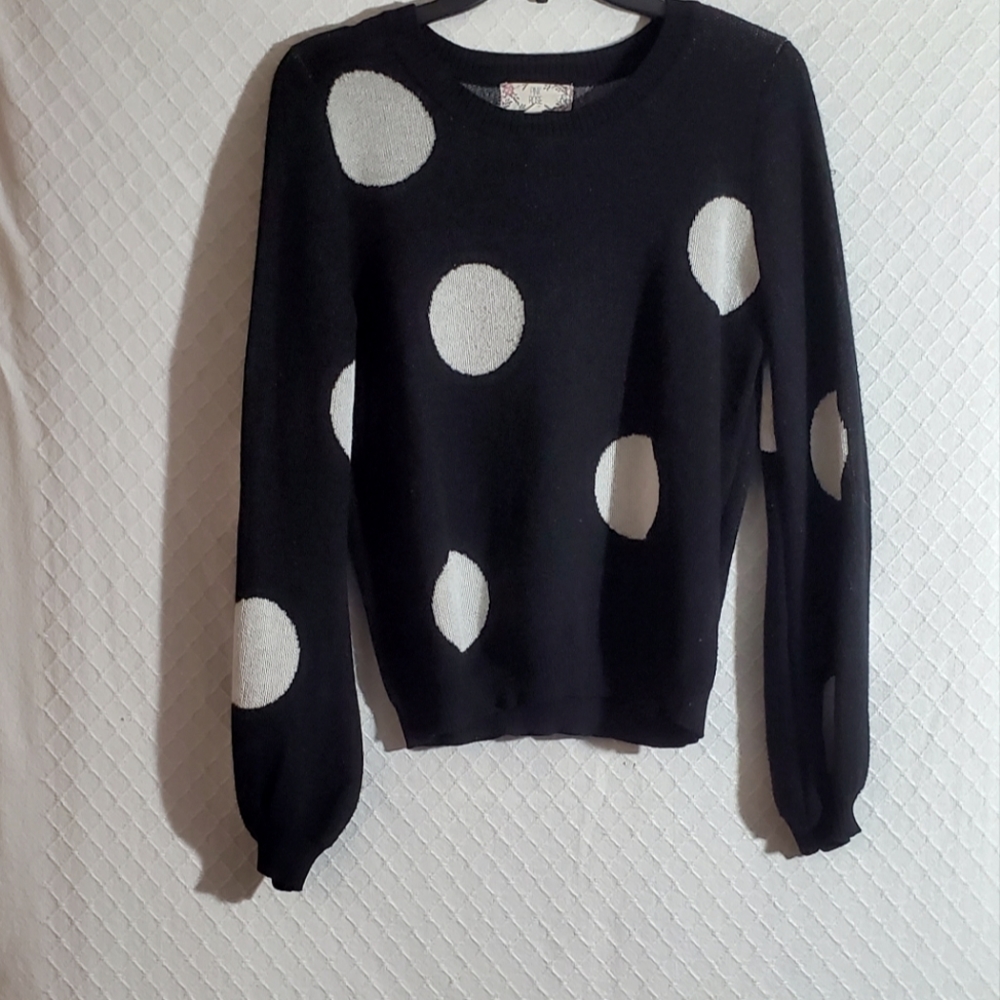 Black & White Polka Dot Sweater